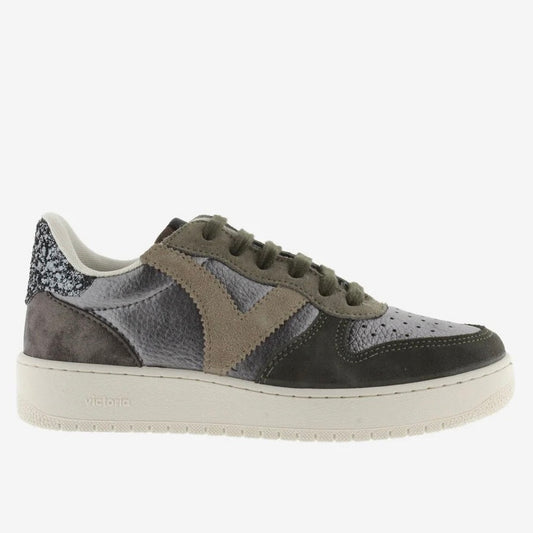 Victoria Madrid Metal & Split Leather Trainers