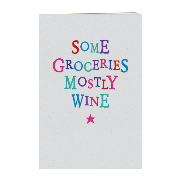 Wobbly Word Note Book - Some Groceries