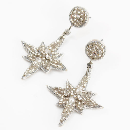 Mini Silver Star Earrings