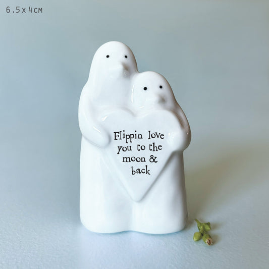 Porcelain Animal Couple-Penguins