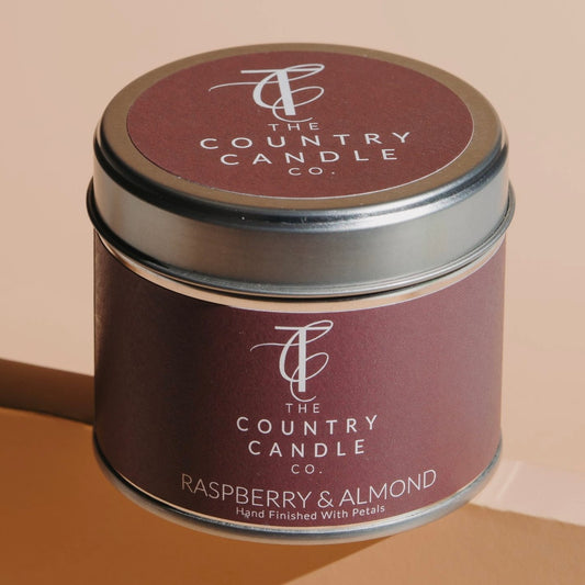 Raspberry & Almond Candle Tin