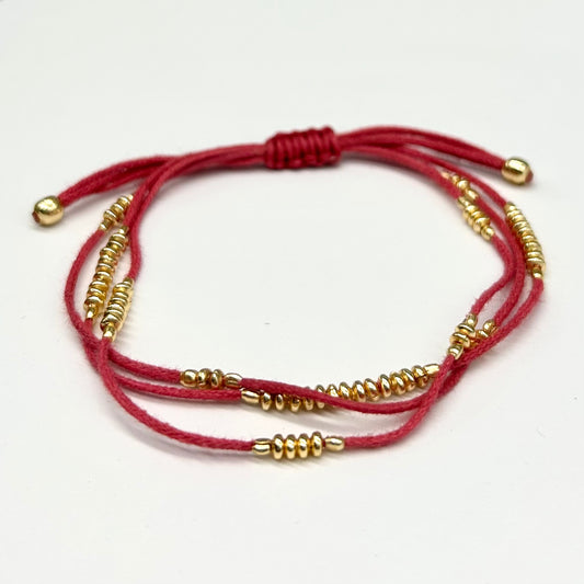 Rope Gold Metal Bead Bracelet