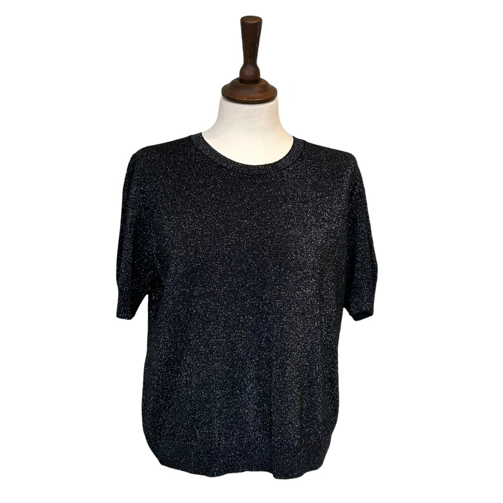 Sasha Lurex Short Sleeve Jumper