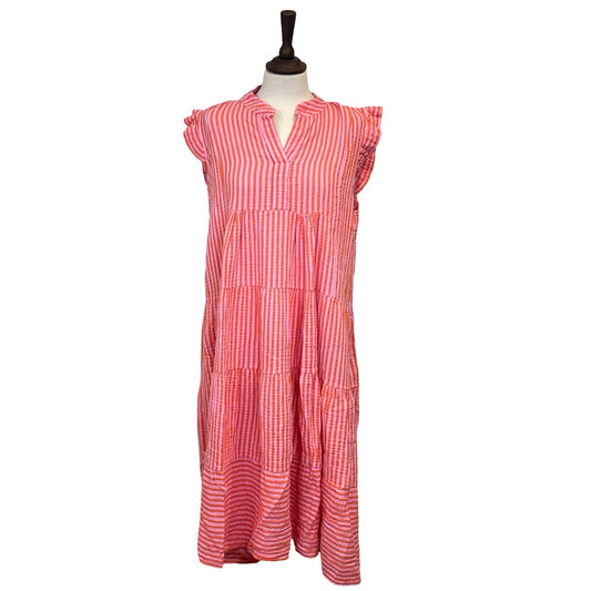 Abigail Stripe Frill Sleeveless Dress