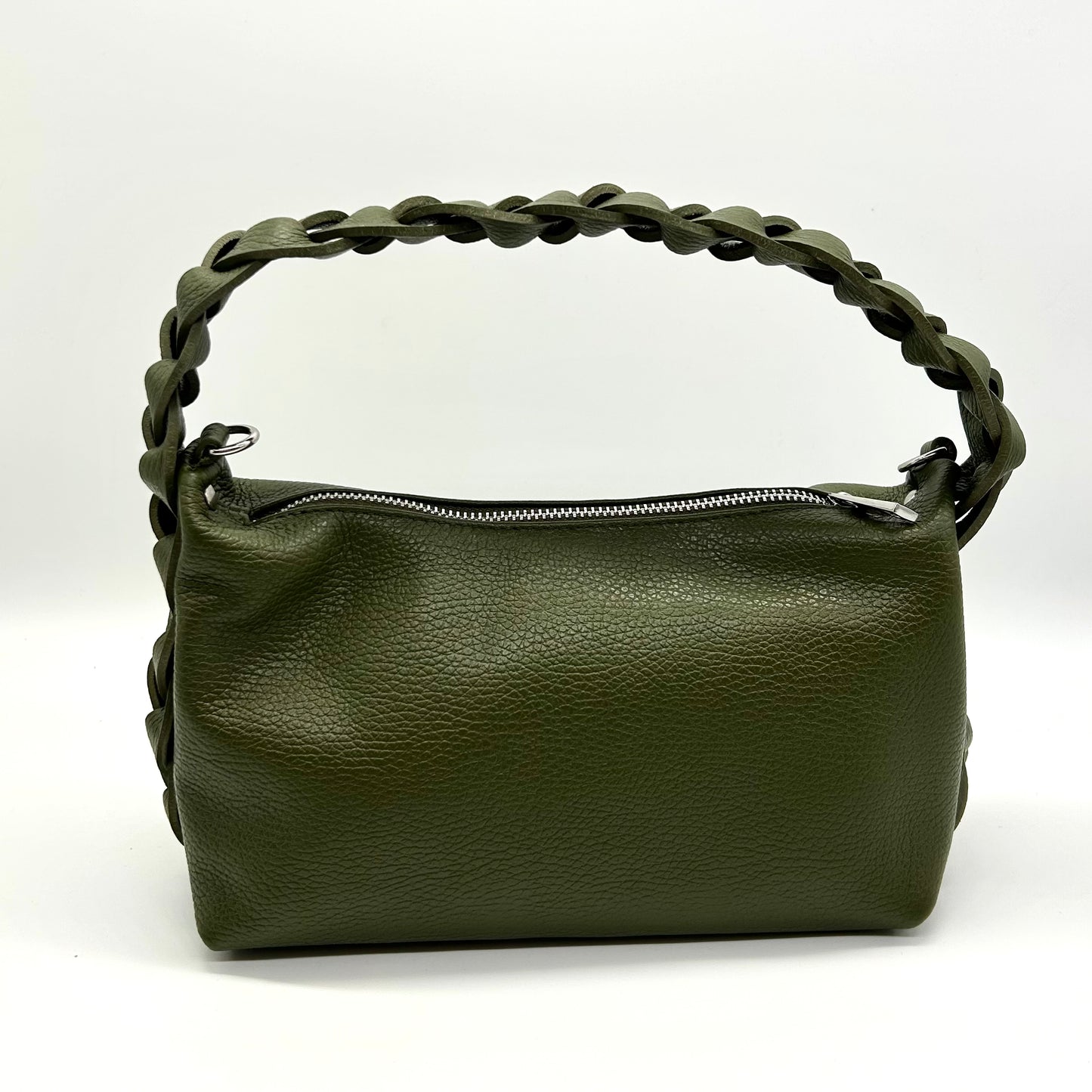 Leather Plait Strap Handbag