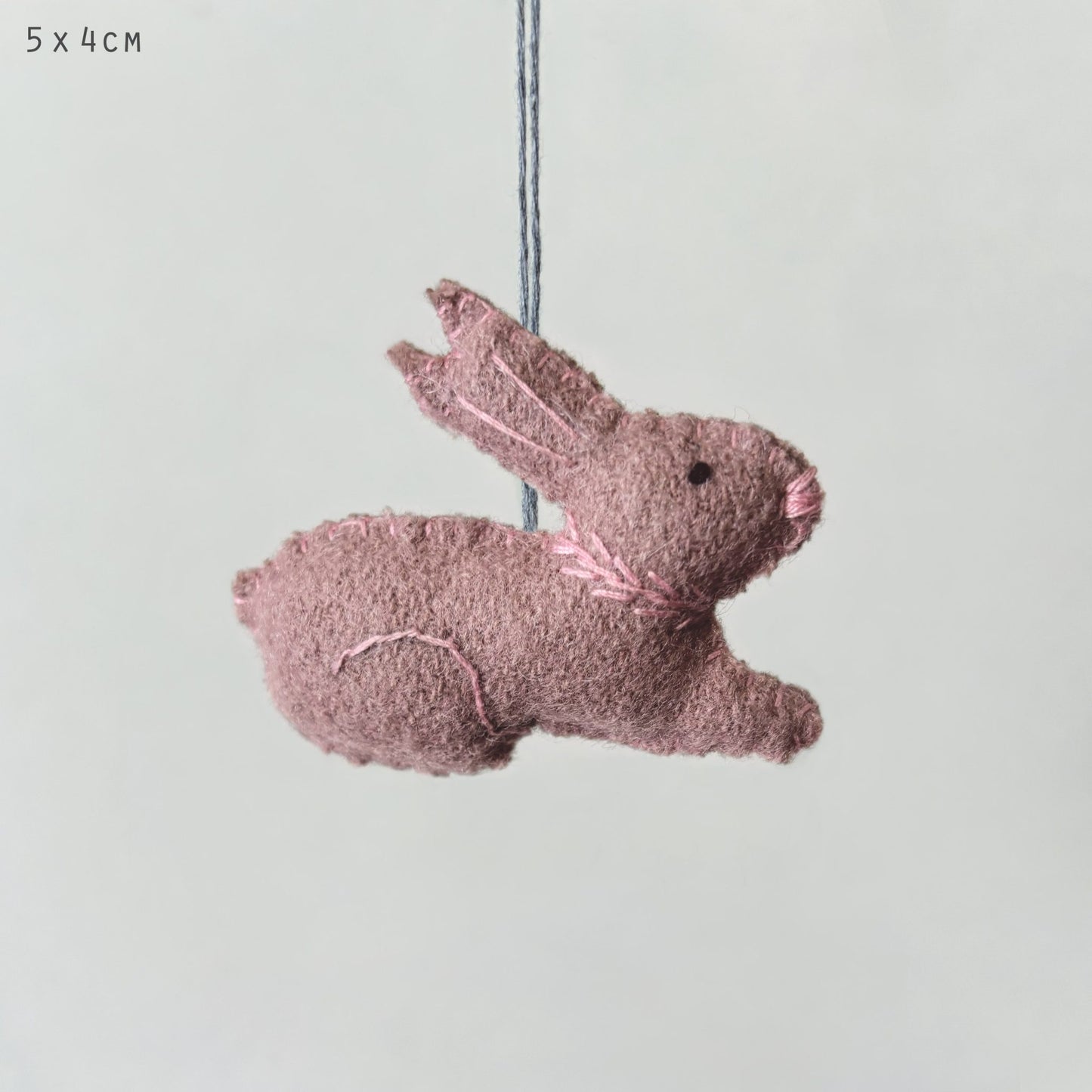 Small Hanging Sitting Rabbit-Pink