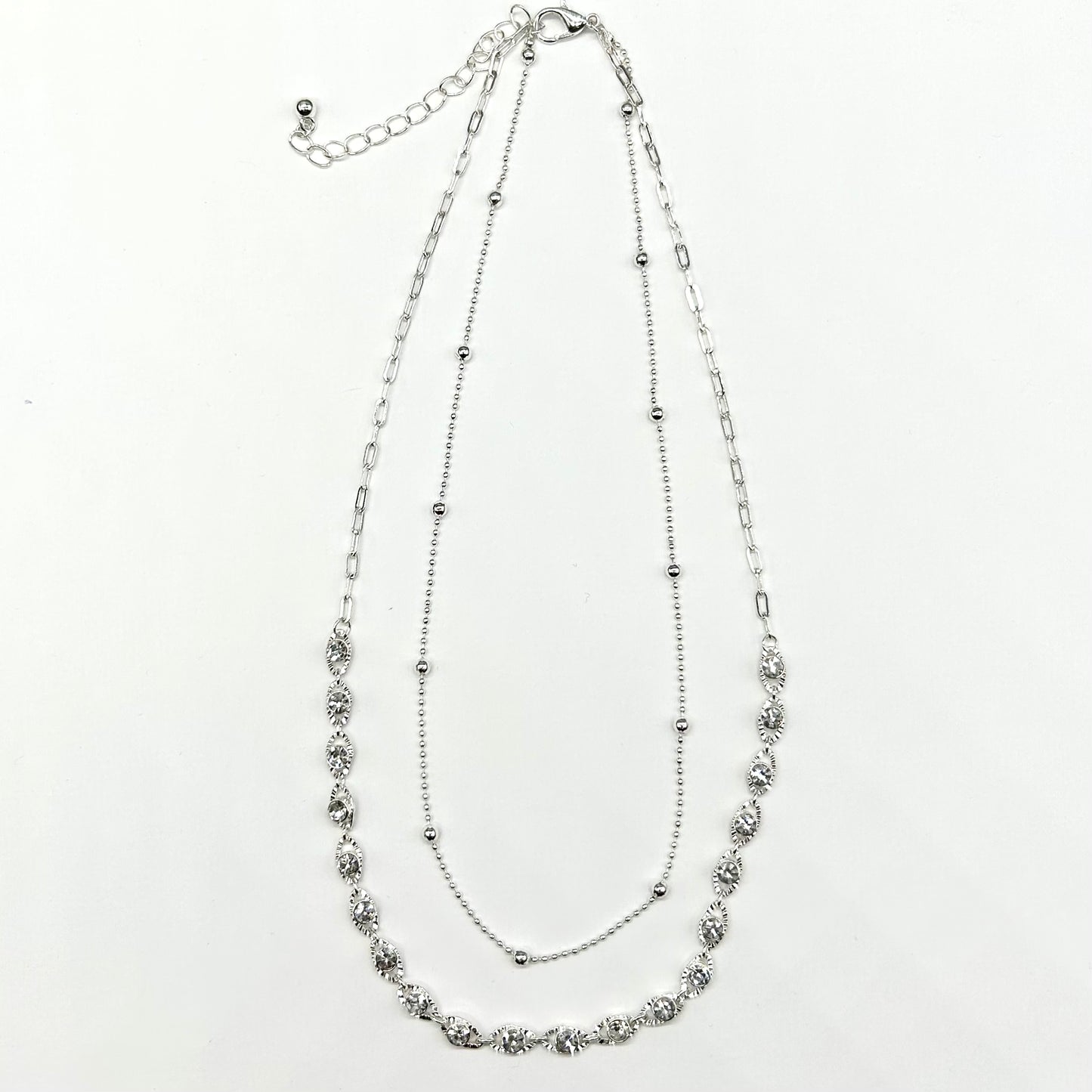 Double Layered Ball and Chain Necklace