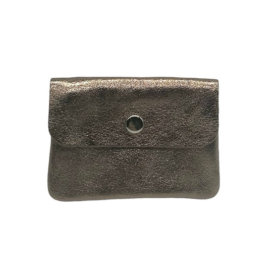 Metallic Leather Coin Purse