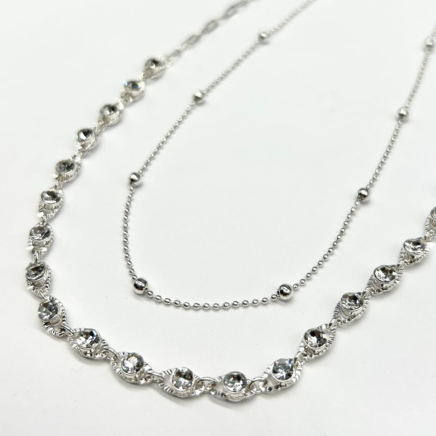 Double Layered Ball and Chain Necklace