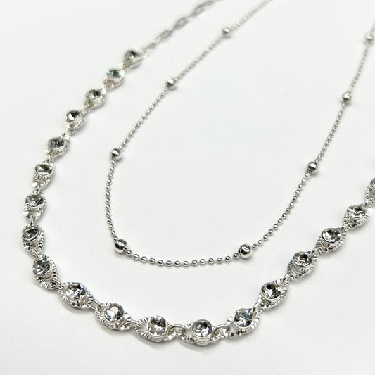 Double Layered Ball and Chain Necklace