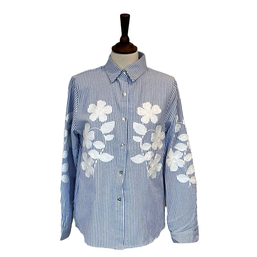 Carlotta Flower Embroidered Blouse