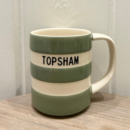 'Topsham' Cornishware Willow Green 10oz Mug