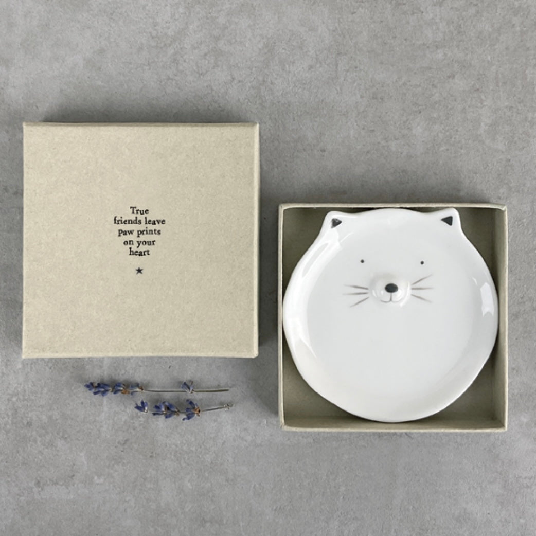 Porcelain Sentiment Dish - Cat