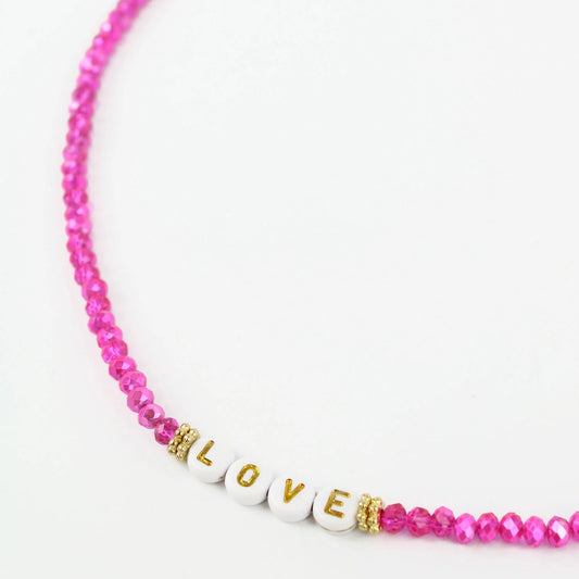 Pink 'LOVE' Necklace