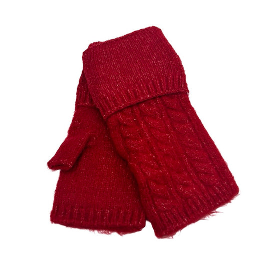 Cable Knit Fingerless Mittens