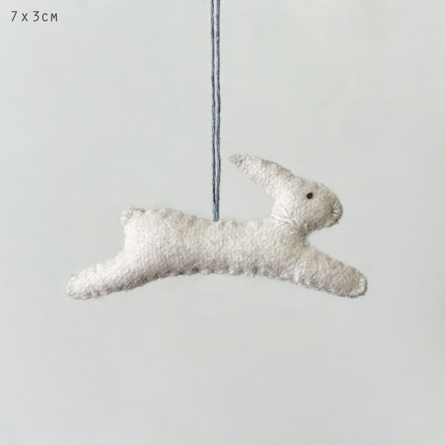 Small Hanging Leaping Rabbit-Cream