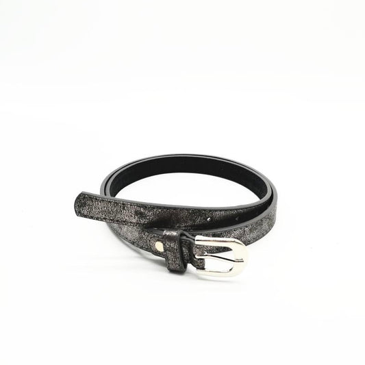 Thin Plain Round Buckle Smooth Belt