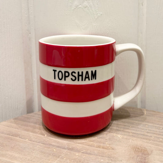 'Topsham' Cornishware Red 10oz Mug