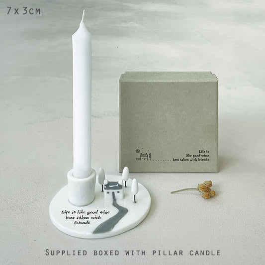 Candle Holder-Life is like wine