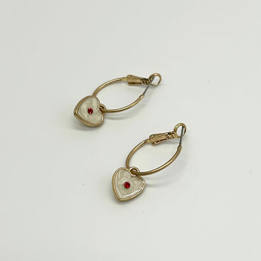 Dinky Heart Hoop Earrings