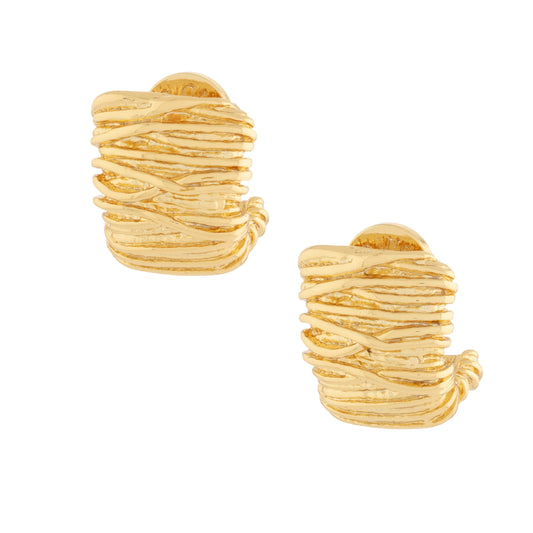 Talis Chains Textured Gold Nugget Earrings