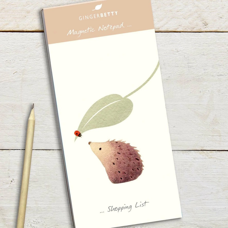 Hedgehog & Ladybird Magnetic Notepad