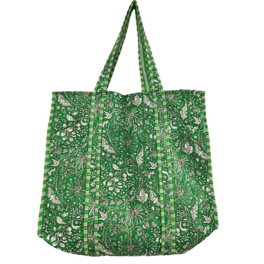 Aster Block Print Tote Bag