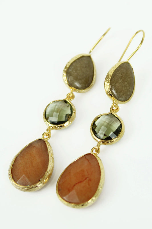 Three Drop Earrings