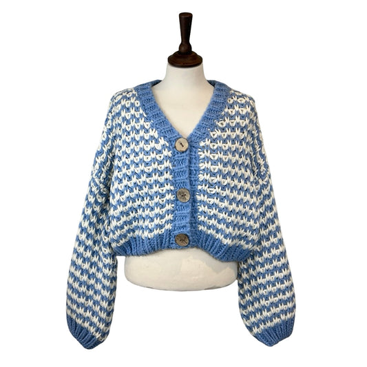 Shelly Chevron Thick Knitted Cardigan