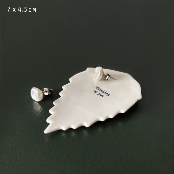 Porcelain Leaf Dish - Thinking Of You