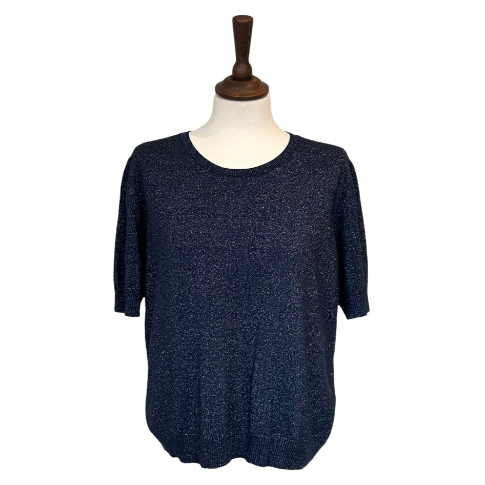 Sasha Lurex Short Sleeve Jumper