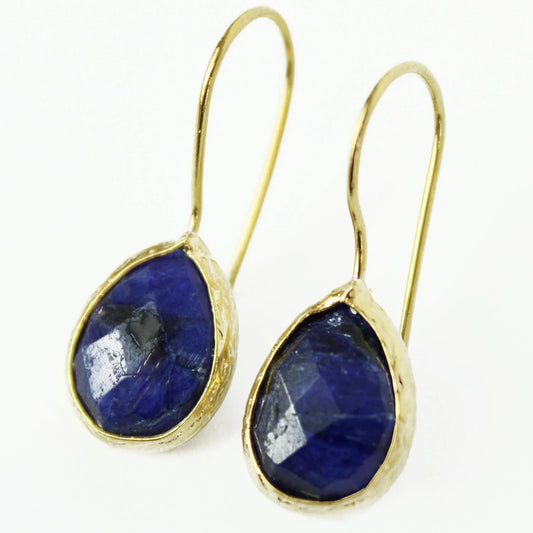 Singel Drop Lapis Lazuli Earrings