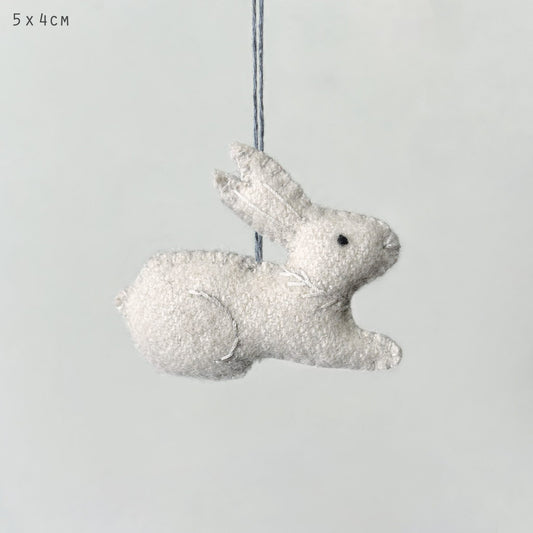 Small Hanging Sitting Rabbit-Cream