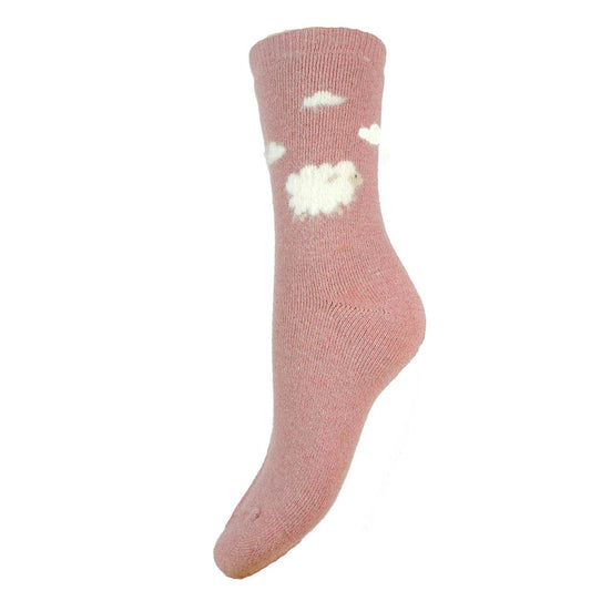 Pink Sheep Wool Blend Socks