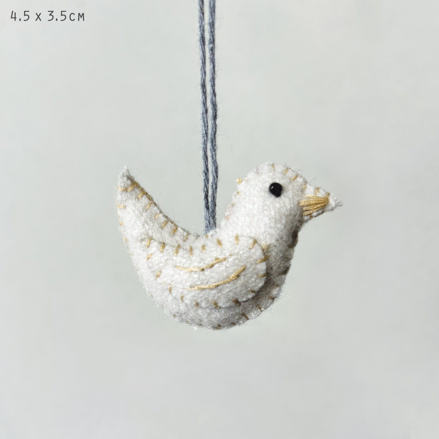 Small Embroidered Chick - Cream