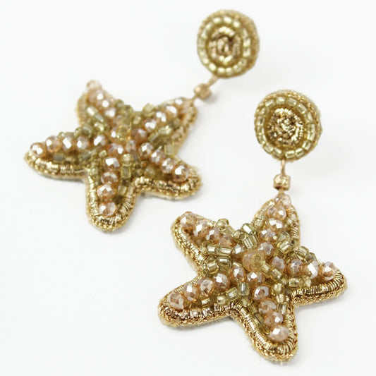 Gold Starfish Earrings