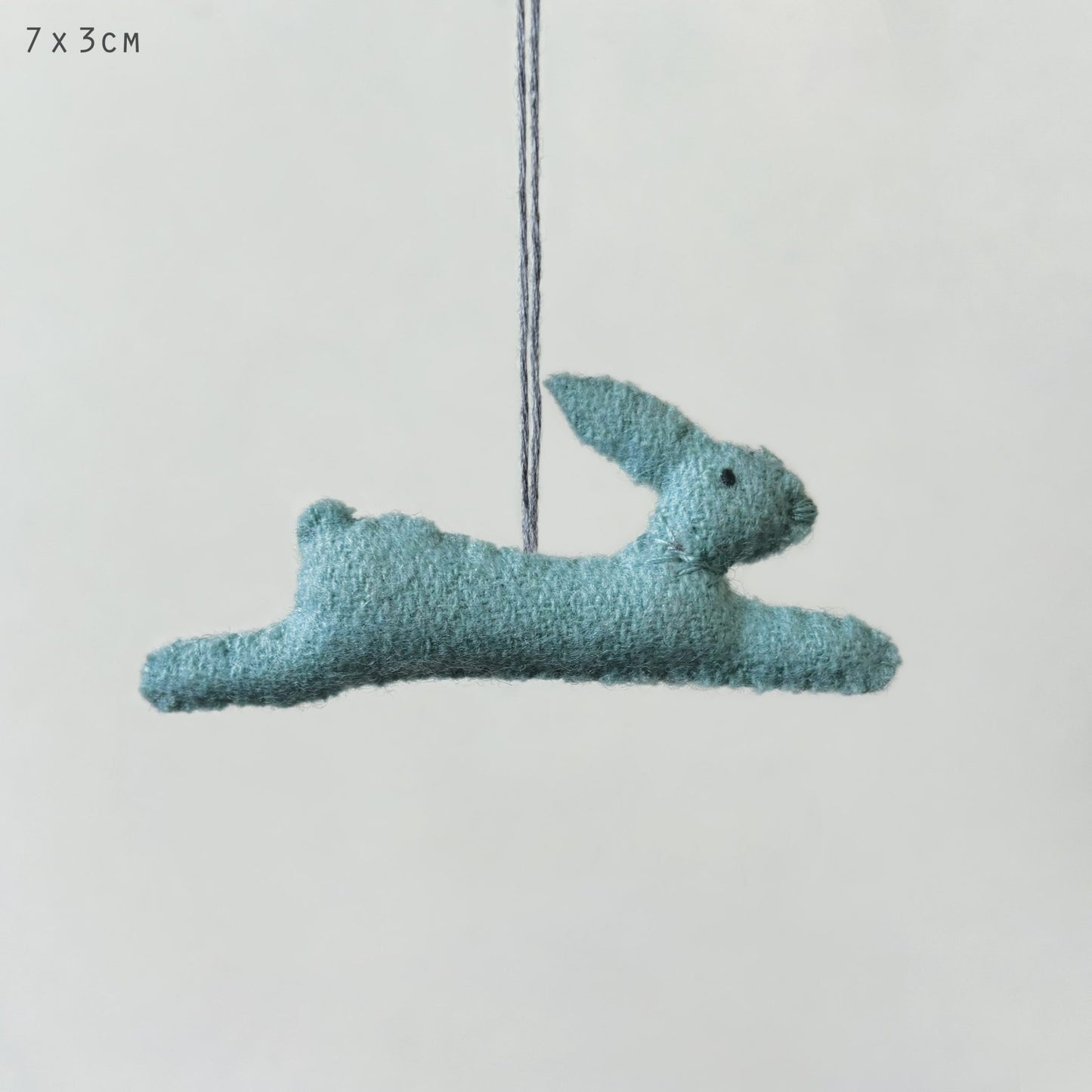 Small Hanging Leaping Rabbit-Blue