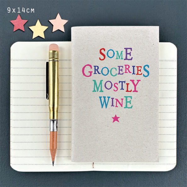 Wobbly Word Note Book - Some Groceries