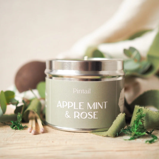 Apple Mint & Rose Candle Tin