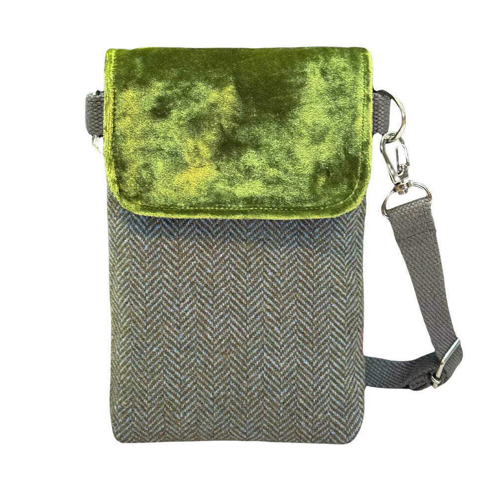 Phone Crossbody Purse With Velvet Flap