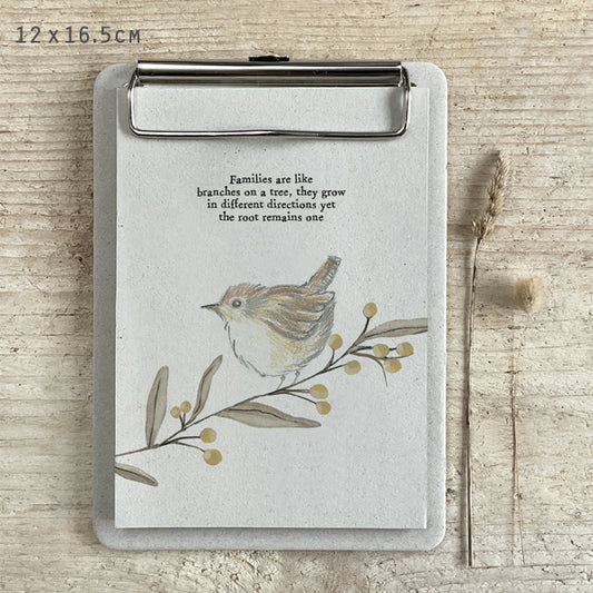 Bird Hanging Pad- Families Are Like Branches