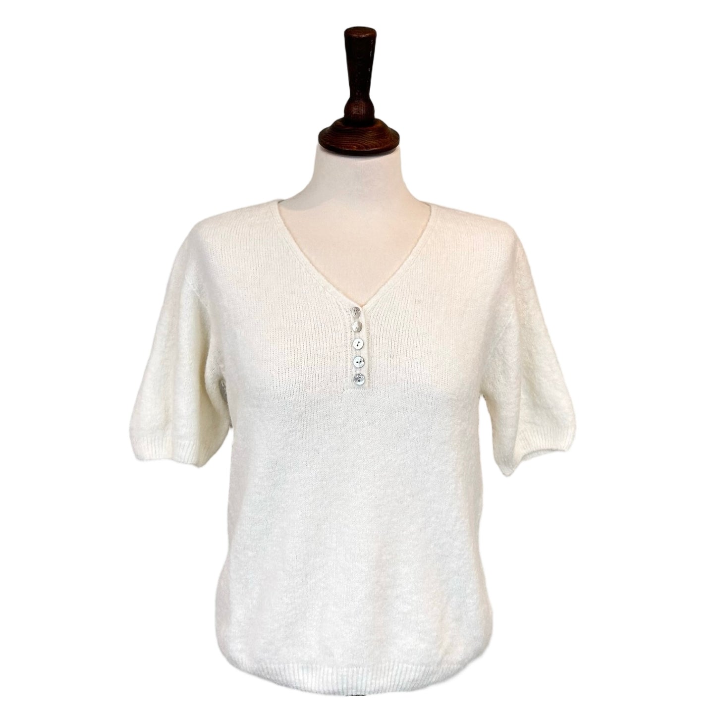 Laurie Short Sleeve Button Front Jumper