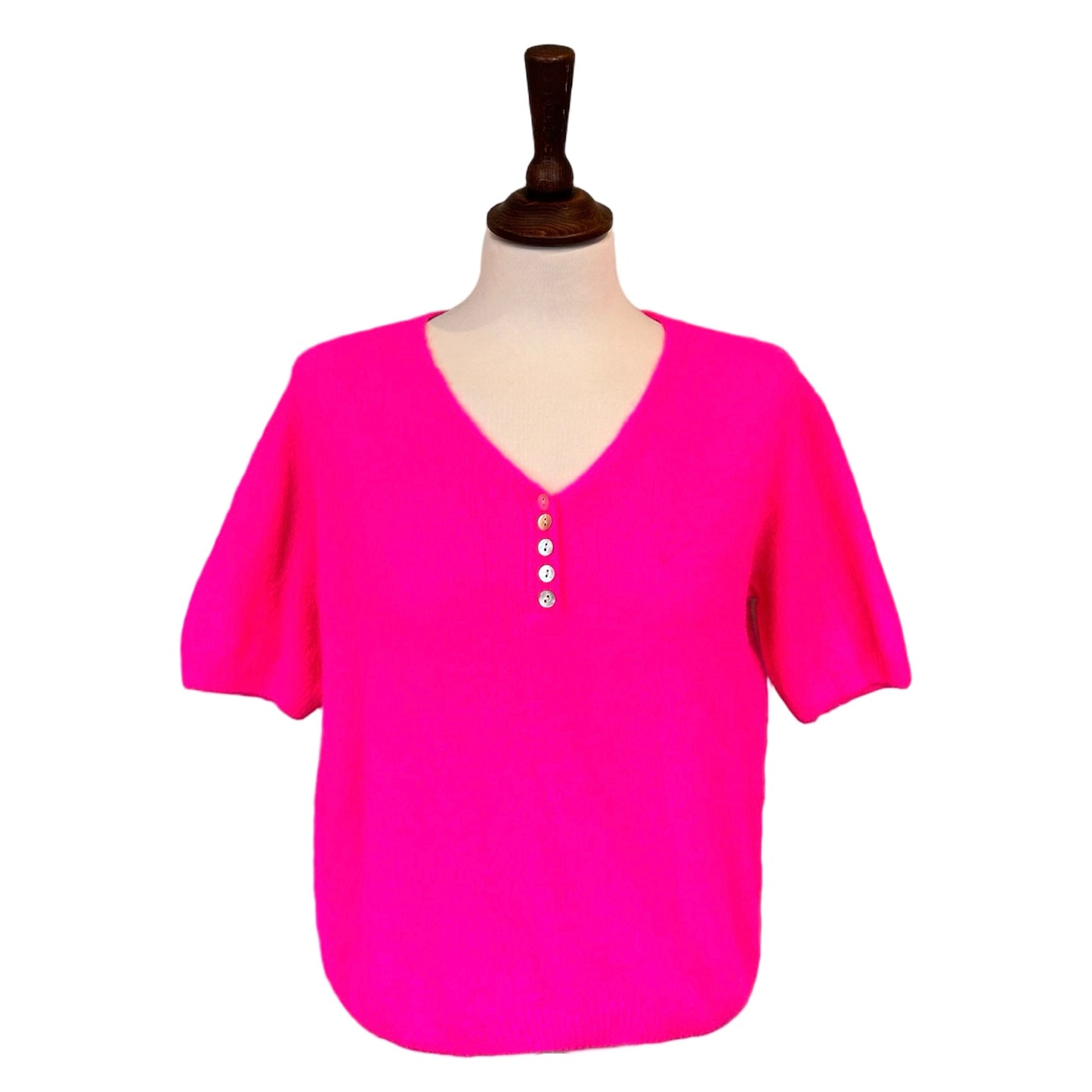 Laurie Short Sleeve Button Front Jumper