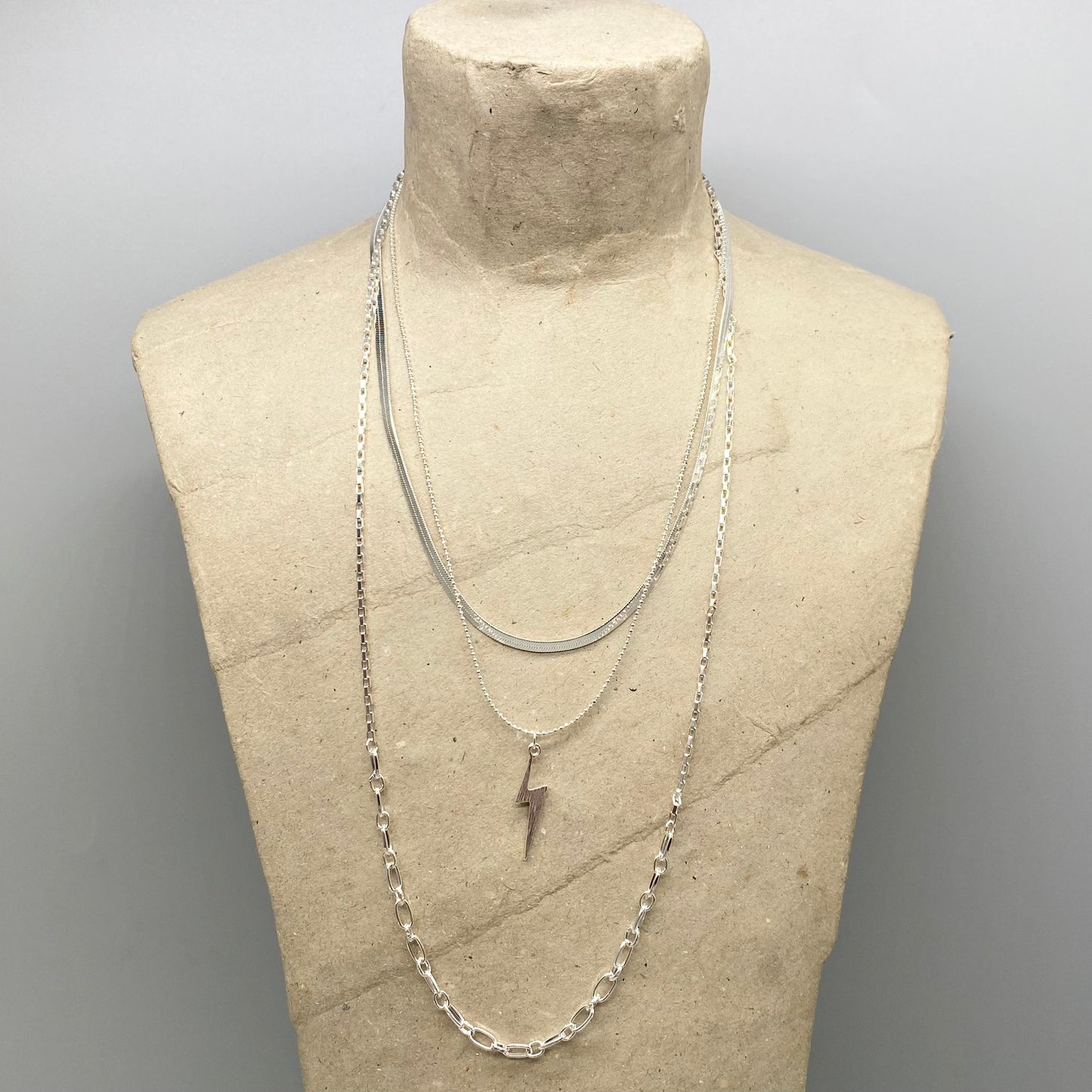 Triple Layered Thunder Necklace