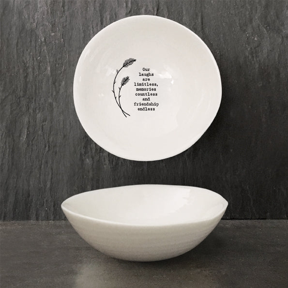 Medium Hedgerow Bowl - "Our laughs are limitless..."