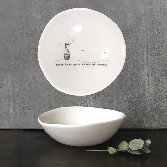 Porcelain Medium Wobbly Bowl - "Never loose"