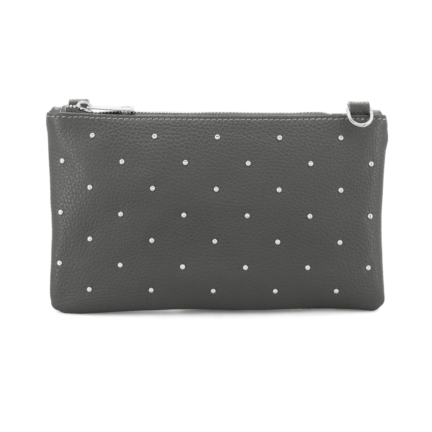 Leather Studded Clutch Bag