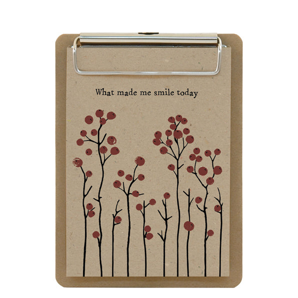 Small Clip Pad - "What made me smile..."